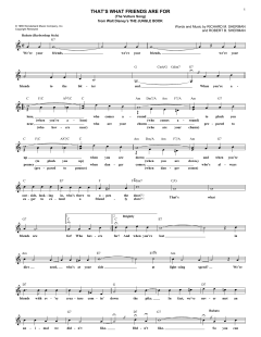 That's What Friends Are For von Robert Bernard Sherman (Download) 