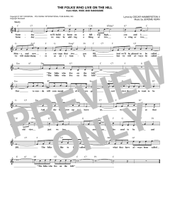 The Folks Who Live On The Hill von Jerome Kern (Download) 