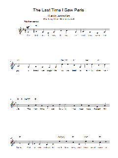 The Last Time I Saw Paris von Jerome Kern (Download) 