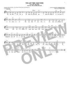 The Last Time I Saw Paris von Jerome Kern (Download) 