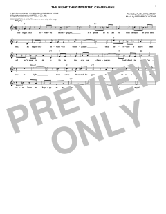 The Night They Invented Champagne von Alan Jay Lerner (Download) 