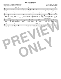 The Rain In Spain von Alan Jay Lerner (Download) 