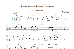 Theme From Clarinet Concerto von Wolfgang Amadeus Mozart (Download) 