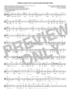 There's A Boat Dat's Leavin' Soon For New York von Ira Gershwin (Download) 