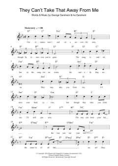 They Can't Take That Away From Me von George Gershwin (Download) 