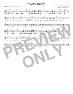They Didn't Believe Me von Jerome Kern (Download) 