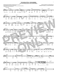 Too Beautiful For Words von Allee Willis (Download) 