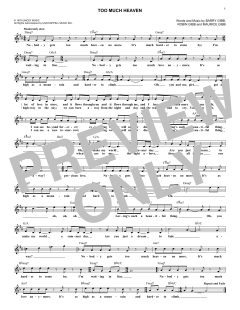 Too Much Heaven von Bee Gees (Download) 