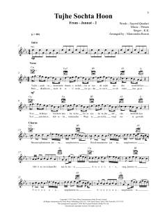 Tujhe Sochta Hoon von Pritam and KK (Download) 