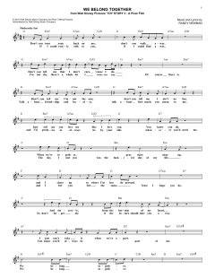 We Belong Together von Randy Newman (Download) 