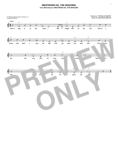 Westward Ho, The Wagons! von George Bruns (Download) 