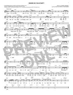 Where Do You Start? von Johnny Mandel (Download) 