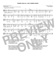 Where Have All The Flowers Gone? von Peter, Paul & Mary (Download) 