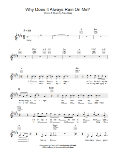 Why Does It Always Rain On Me? von Travis (Download) 