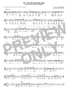 Will The Sun Ever Shine Again von Alan Menken (Download) 