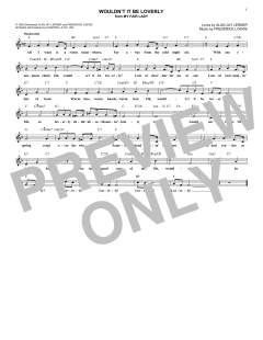 Wouldn't It Be Loverly von Alan Jay Lerner (Download) 