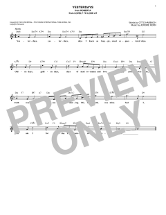 Yesterdays von Jerome Kern (Download) 