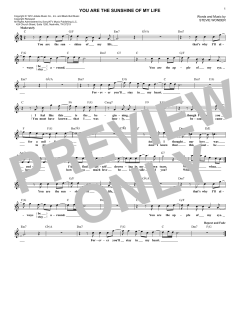 You Are The Sunshine Of My Life von Stevie Wonder (Download) 