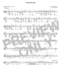 You're So Vain von Carly Simon (Download) 