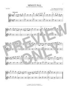 Minuet In G Major, BWV Anh. 114 (Download) 