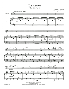 Barcarole, Op. 30, No. 3 von Ernesto Köhler (Download) 