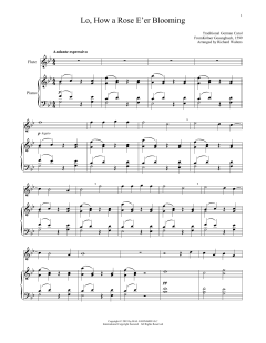 Lo, How A Rose E'er Blooming von Theodore Baker (Download) 