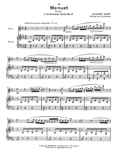 Menuet von Georges Bizet (Download) 