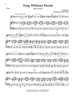 Song Without Words Op. 37, No. 1 (Download) 