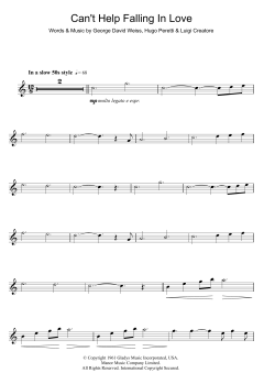 Can't Help Falling In Love von Elvis Presley (Download) 