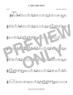 Caro Mio Ben von Tommaso Giordani (Download) 