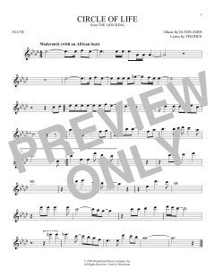 Circle Of Life von Elton John (Download) 