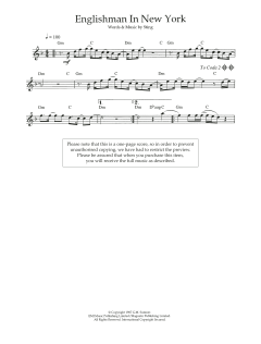 Englishman In New York von Sting (Download) 