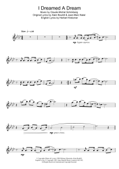 I Dreamed A Dream von Claude-Michel Schönberg (Download) 