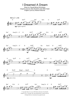 I Dreamed A Dream von Claude-Michel Schönberg (Download) 