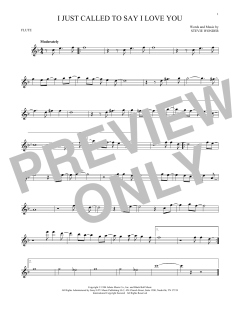 I Just Called To Say I Love You von Stevie Wonder (Download) 