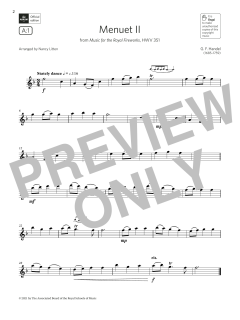 Menuet II von Georg Friedrich Händel (Download) 