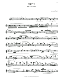Piece Pour Flute Seule (Download) 