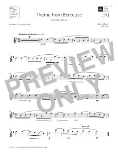 Theme from Berceuse von Gabriel Fauré (Download) 