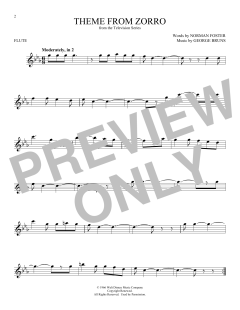 Theme From Zorro von George Bruns (Download) 