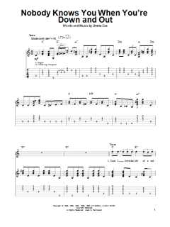 Nobody Knows You When You're Down And Out von Eric Clapton (Download) 