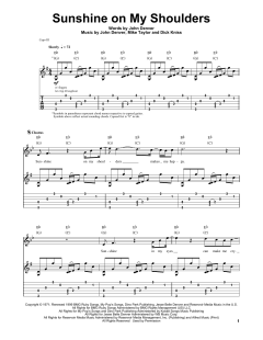 Sunshine On My Shoulders von John Denver (Download) 