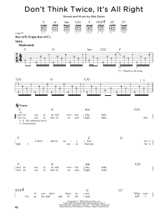 Don't Think Twice, It's All Right von Bob Dylan (Download) 