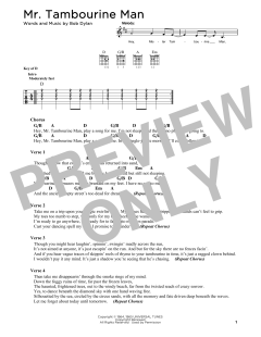 Mr. Tambourine Man von Bob Dylan (Download) 