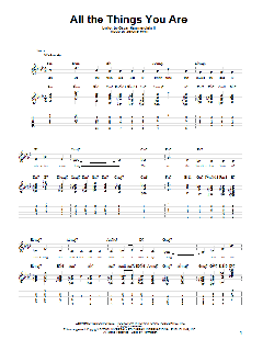 All The Things You Are von Jerome Kern (Download) 