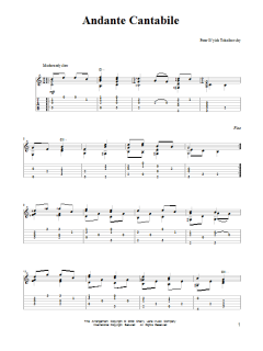 Andante Cantabile von Peter Iljitsch Tschaikowsky (Download) 