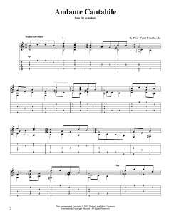 Andante Cantabile von Peter Iljitsch Tschaikowsky (Download) 