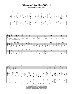 Blowin' In The Wind von Bob Dylan (Download) 