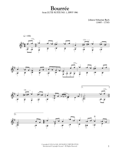 Bourree von Johann Sebastian Bach (Download) 