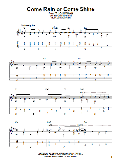 Come Rain Or Come Shine von Harold Arlen (Download) 