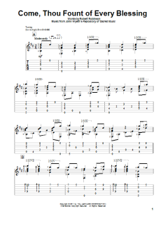 Come, Thou Fount Of Every Blessing von Robert Robinson (Download) 